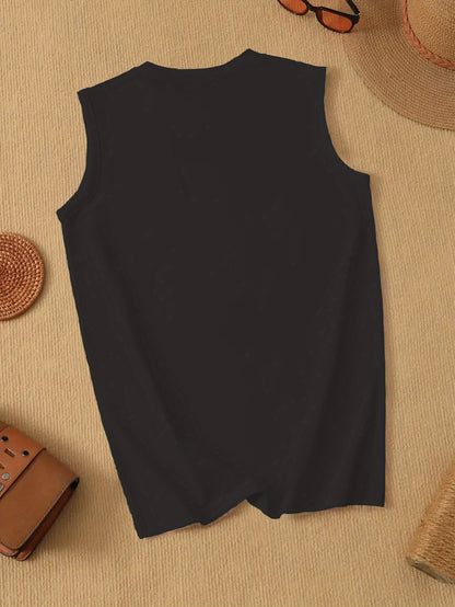 Rave to The Grave Skull & Crossbones Graphic Women's Sleeveless Vest - Edgy Casual Round Neck Top, Machine Washable All-Season Wear for Parties & Everyday Outfits, Party Apparel, Bold Pattern, Edgy Fashion, Bold Print Quality