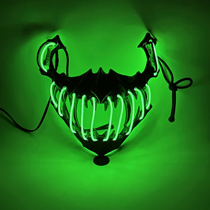 LED Glowing Skull Mask - Essential for Halloween Horror Parties, EDM Festivals, and Night Events. Unisex Design Perfect for Halloween/Carnival/Music Festival, Scary Halloween Costume, Halloween Costumes for Women, Women Hallo