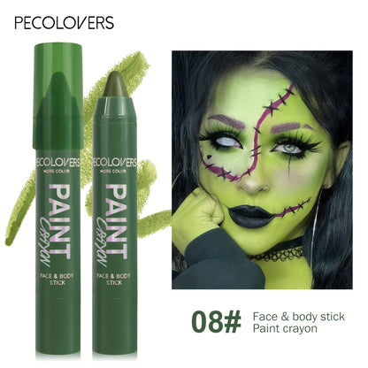 [1pc Vibrant Paint Stick] 1pc Vibrant Waterproof Paint Stick | High Pigment, Long-Lasting, Easy Application, Soft Formula in Black/Blue/Green/Purple for Halloween & Costume Parties, Halloween Makeup