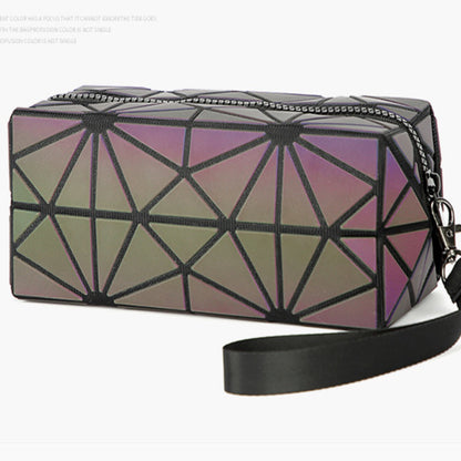 3pc Glow Radium Holographic Reflective Makeup Bag Se