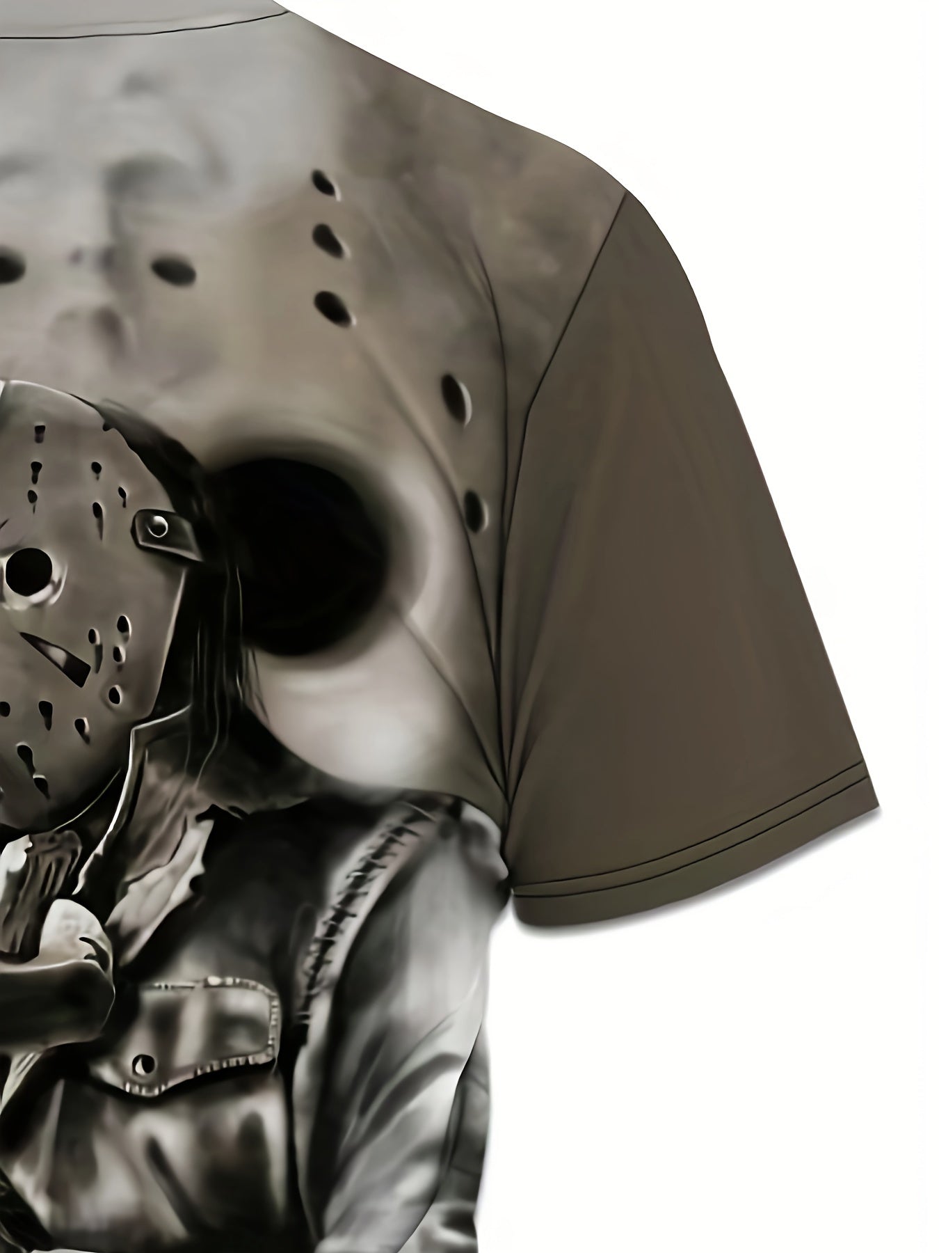 [Horror Movie Fan Shirt] Men's Friday the 13th Jason Hockey Mask Graphic Tee - Officially Inspired Jason Mask Design, Machine Washable Soft Everyday Shirt for Halloween, Jason Voorhees Costume Parties & Horror Movie Nights -