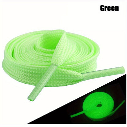 1pair Luminous Shoelaces Men's Women's Sneakers Shoelaces, Glow In The Dark, Fluorescent Shoelaces For Party Dance Dress Up