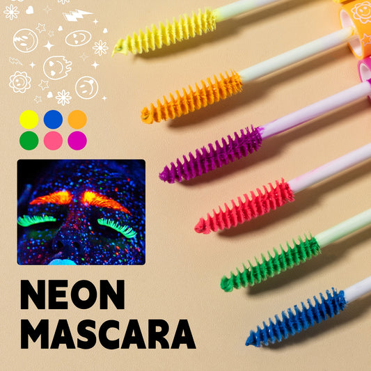 [Festive Highlight] Fluorescent Mascara | URTM Multi-Color Glow-in-the-Dark Eyelash Makeup | Waterproof, Smudge-Proof & Clump-Free | Long-Lasting, Easy to Apply | Ideal for Parties & Stage Makeup | Suitable for All Skin Types
