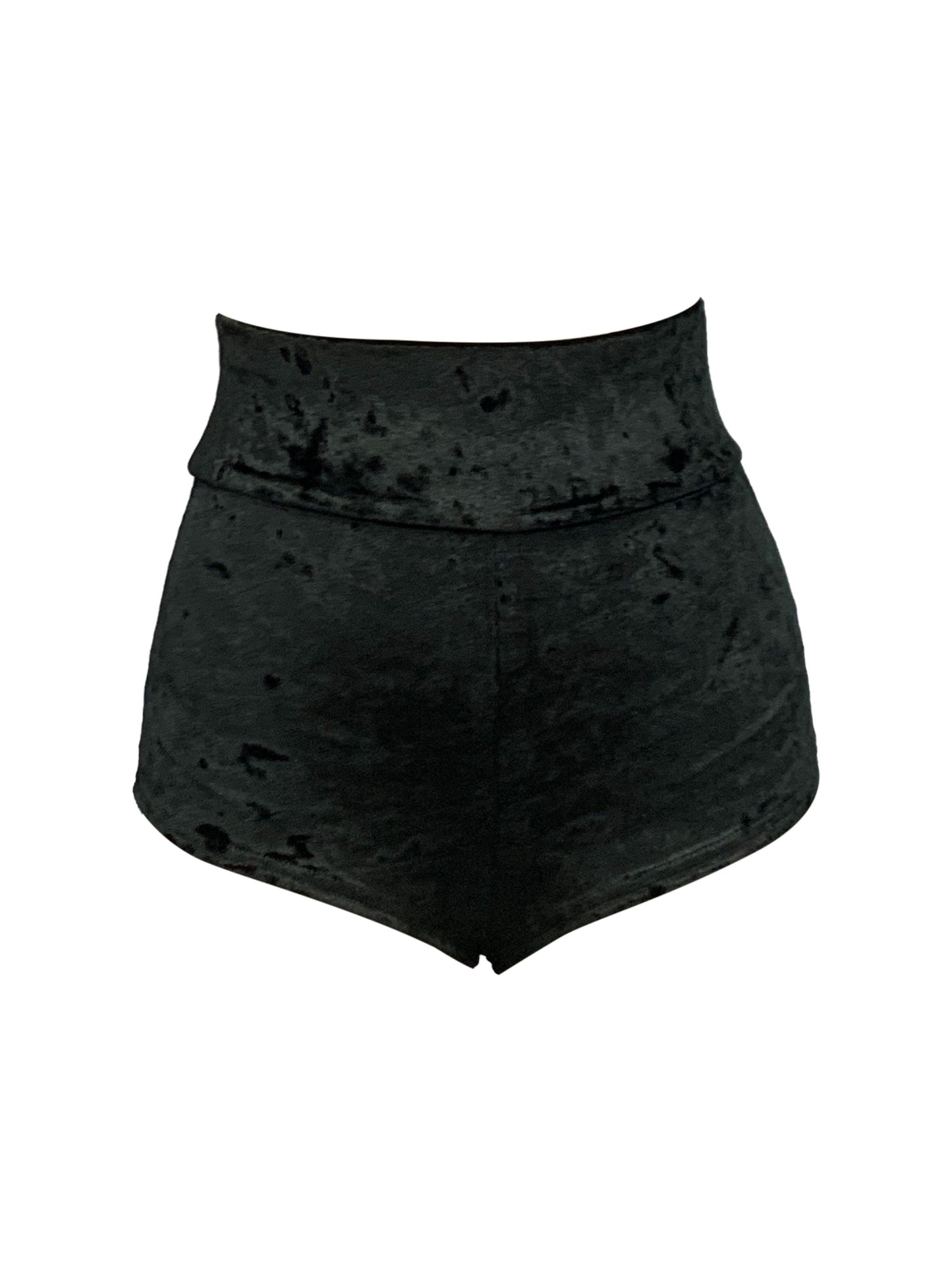 European and American Women's High-Waisted Slim-Fit Stretch Casual Outdoor Fleece-Lined Shorts