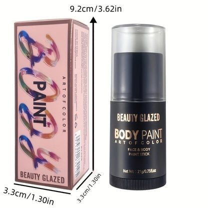 BEAUTY GLAZED Face & Body Paint Stick - Non-Toxic, High Quality & Long-Lasting Creamy Stick for Halloween, Festivals, Sports | 6 Vibrant Colors | Professional Makeup for Parties & Events, Party Makeup | Festive Makeup | Nonto