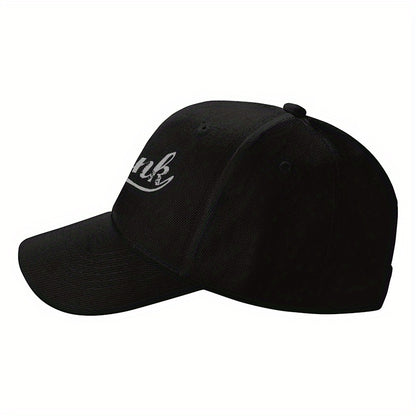 Donk Burnley Lancashire England Unisex Adjustable Baseball Cap for Men & Women - Lightweight Moisture-Wicking 100% Polyester, Breathable Sporty Design for Gym, Travel, Daily Use - Black with White Logo, All-Season Comfort, Tr
