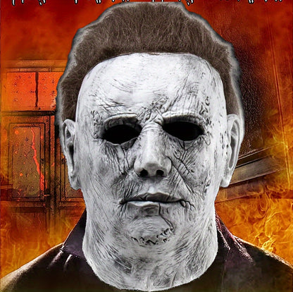 Ghastly, Men's Halloween Horror Mask - Bloody Tears White Face, Synthetic Latex Headgear for Cosplay & Carnival Parties