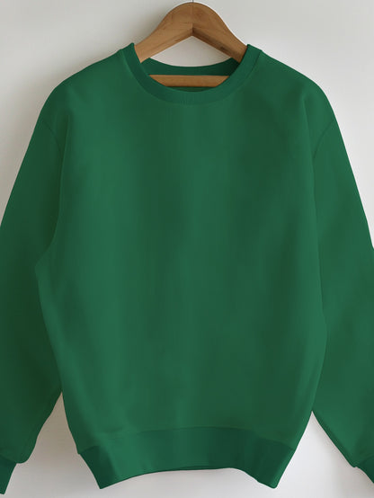 Women'S Casual Crew Neck Long Sleeve Sweatshirt, Polyester 100% Knit Fabric, Geometric Alien "WE RAVE in PEACE" Graphic, Fall/Winter Regular Length