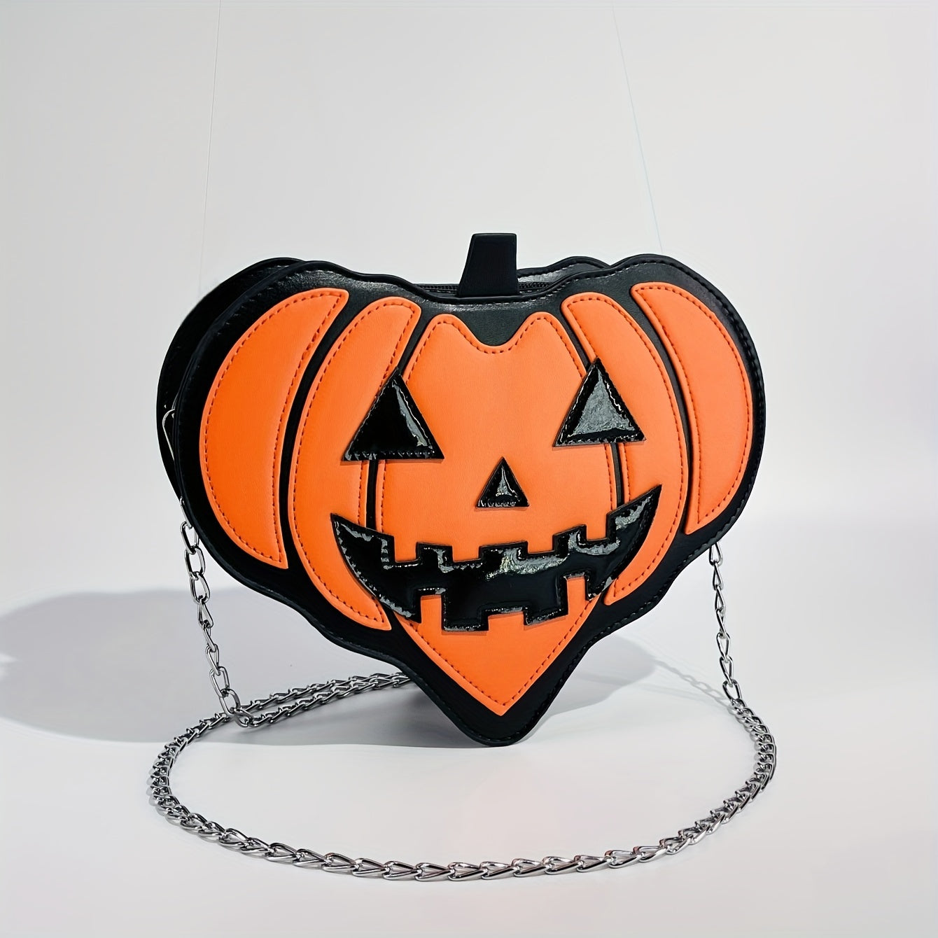 [Pumpkin Novelty Shoulder Bag] Fashion Halloween Women's Pumpkin Shoulder Bag Novelty Devil Messenger Bag