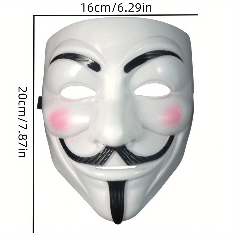 [V for Vendetta Mask] Diximus V for Vendetta Mask | Anonymous Guy Fawkes Halloween Mask Hacker, Perfect for Thanksgiving