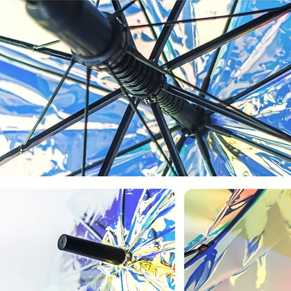 Colorful Reflective Long-Handle Umbrella