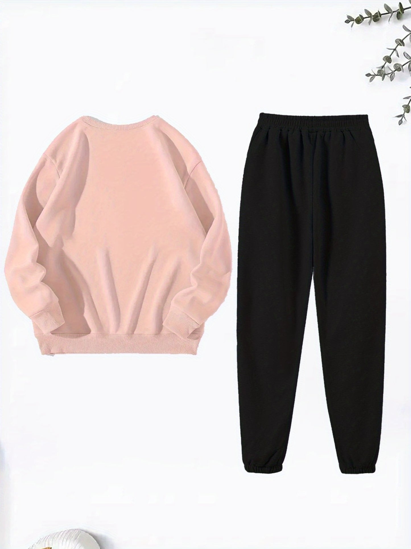 Born to Rave Women'S Casual Athletic Print Sweatshirt Set
