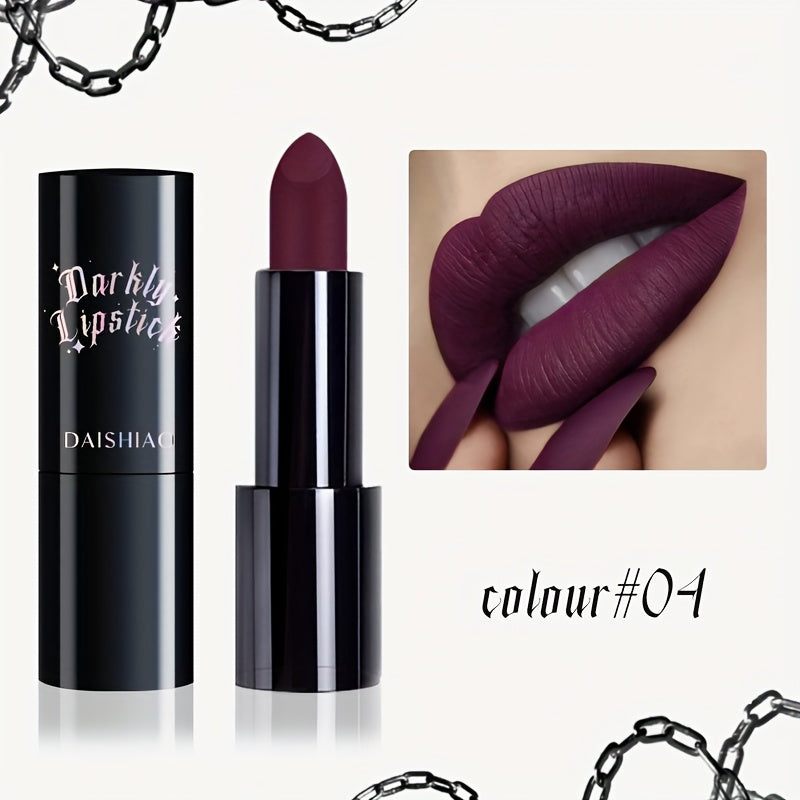 [Matte Lipstick] Darkly Lipstick: 3pcs/set | Matte Lipstick set | Waterproof, Long-Lasting | Adult Use, All Skin Types | Halloween Look | Perfect Gift for Women