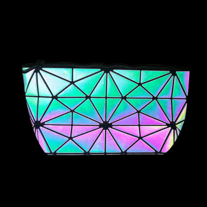 3pc Glow Radium Holographic Reflective Makeup Bag Se