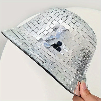 Party Decoration Sequin Glass Disco Fisherman Hat, Featherless