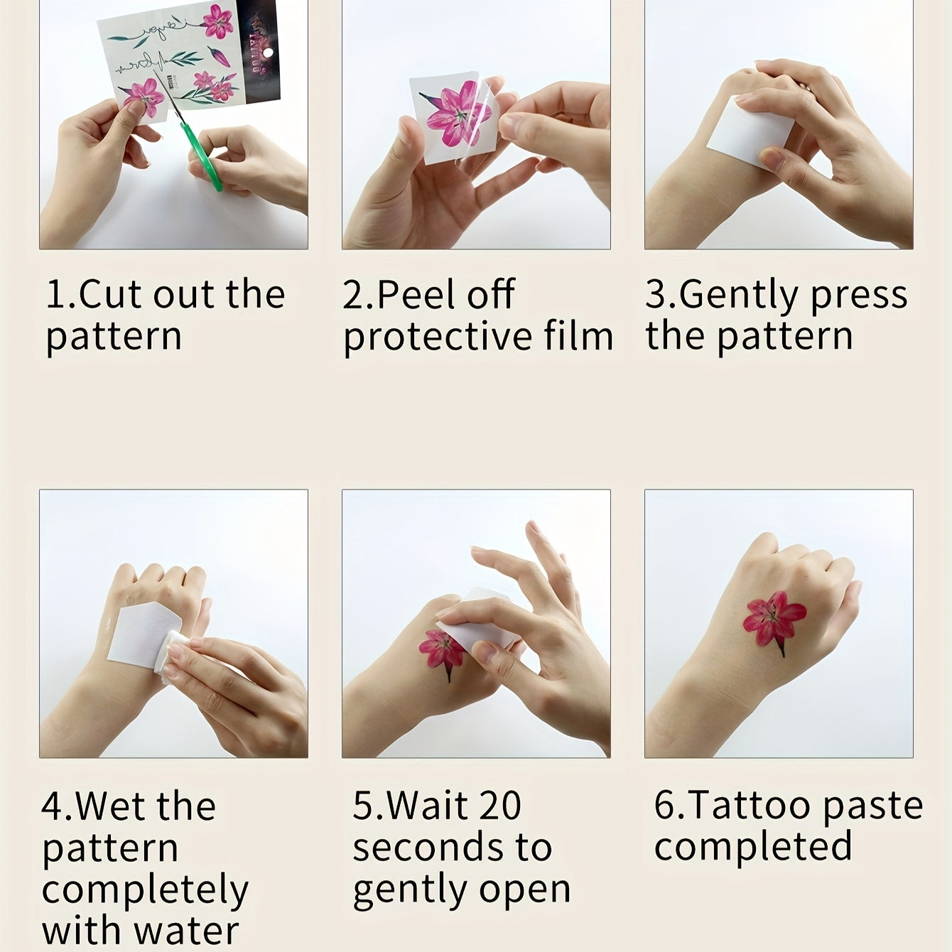 4 Lightning Tattoo Stickers with Floral Blood Vessel Design, Waterproof Halloween Makeup Face Decals - Realistic Black Sketch Temporary Tattoos for Men & Women: Arm, Thigh, Body Art, Long-Lasting Fake Tattoos