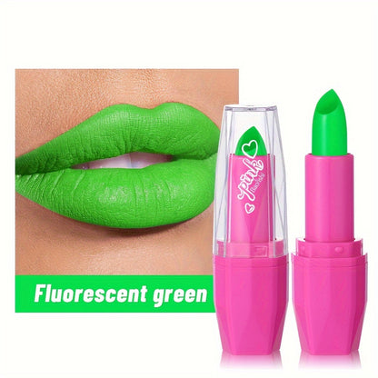 Neon Glow Halloween Lipstick Set – Vibrant Long-Lasting Party Makeup with Pink, Blue, Yellow, Green, Orange & Purple Colors in a Tub – Bold, Smudge-Proof & Perfect for Raves, Music Festivals & Holiday Looks (B0771-2