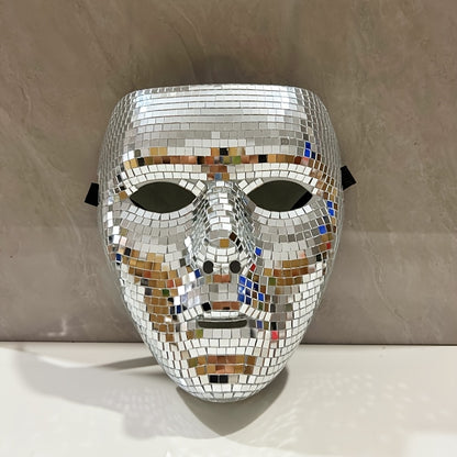 Disco Mask - Glow-in-the-Dark Party Mask for Pride Month, Independence Day, Halloween, and Black Friday Celebrations - Unisex Family Decoration Accessory