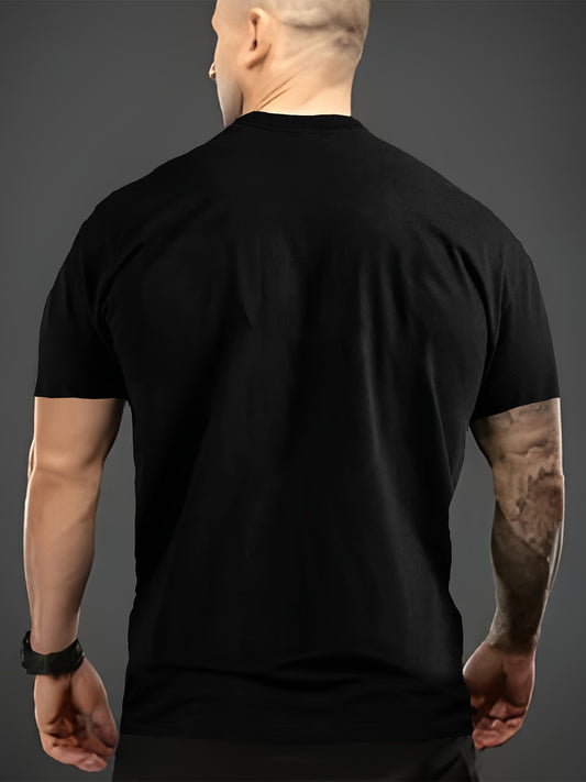 Men's Halloween T-Shirt - Glowing Eyes Horror Design - Lightweight, Breathable Fabric for Gym, Streetwear & Parties - Machine Washable Crew Neck Casual Top, Trendy Fashion, Durable Material, Must-Have for Urban Style Enthusia