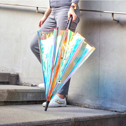 Colorful Reflective Long-Handle Umbrella