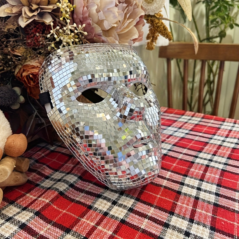 Disco Mask - Glow-in-the-Dark Party Mask for Pride Month, Independence Day, Halloween, and Black Friday Celebrations - Unisex Family Decoration Accessory