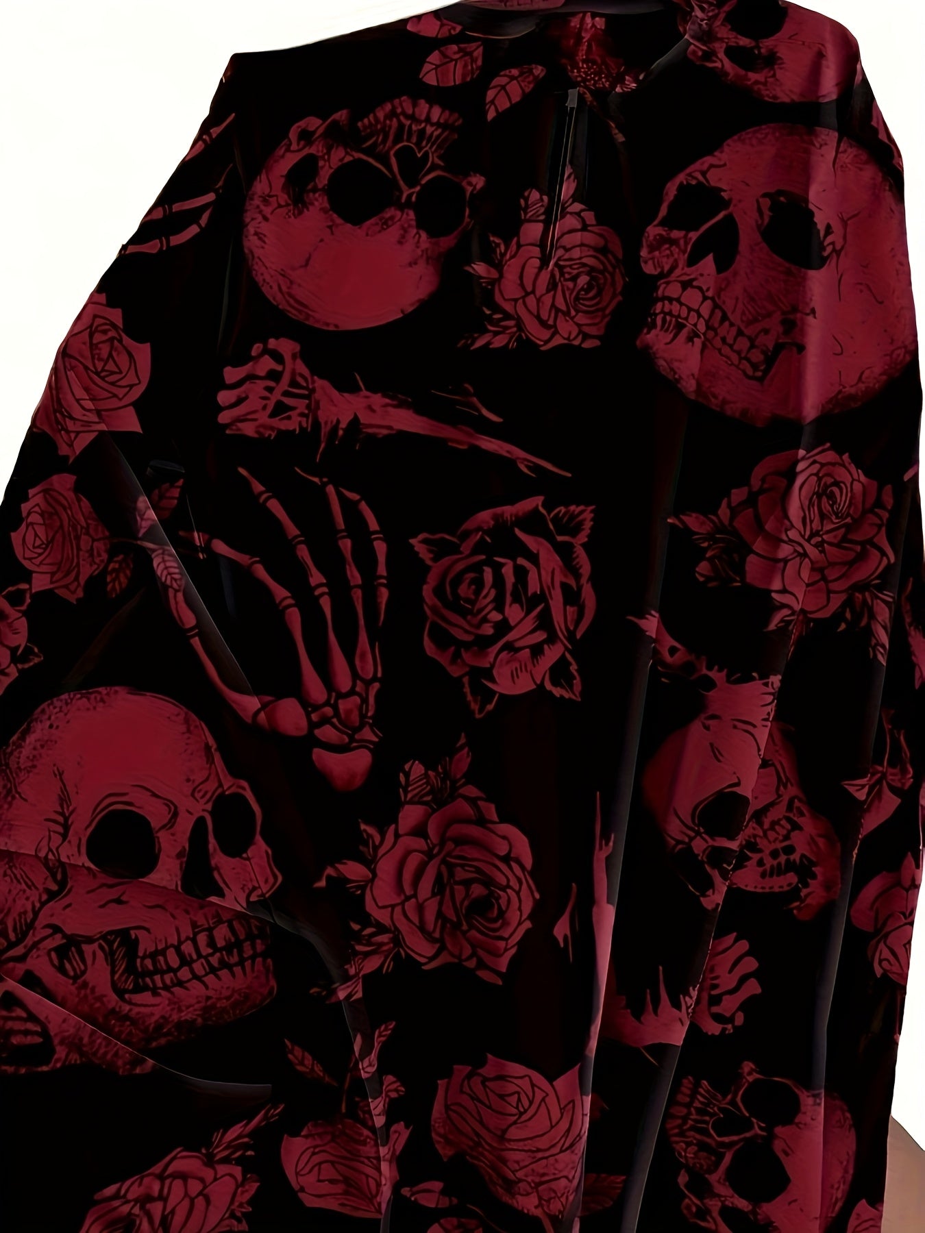 [Gothic Boho Mini Dress] Gothic Boho Women's Sleeveless Mini Dress | Black & White Skull & Floral Print, Spaghetti Strap, Round Neck, Machine Washable, Stretchy Party Outfit for Halloween, Casual & Themed Events