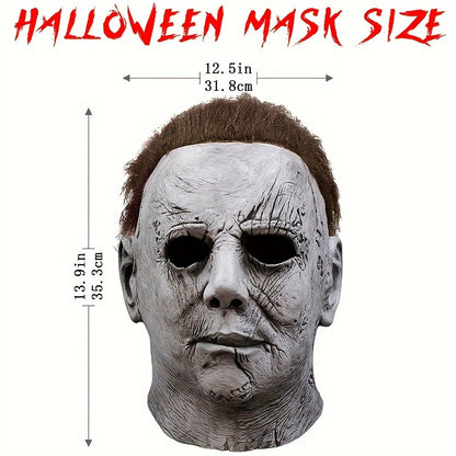 Ghastly, Men's Halloween Horror Mask - Bloody Tears White Face, Synthetic Latex Headgear for Cosplay & Carnival Parties