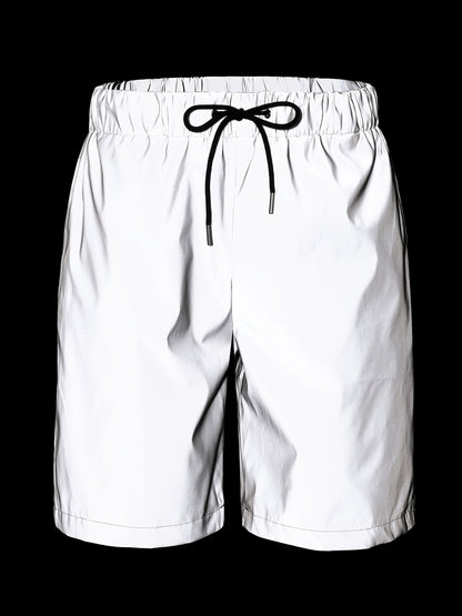 Summer Men's Reflective Shorts Fashion Sports Cycling Casual Straight Five-Pocket Pants