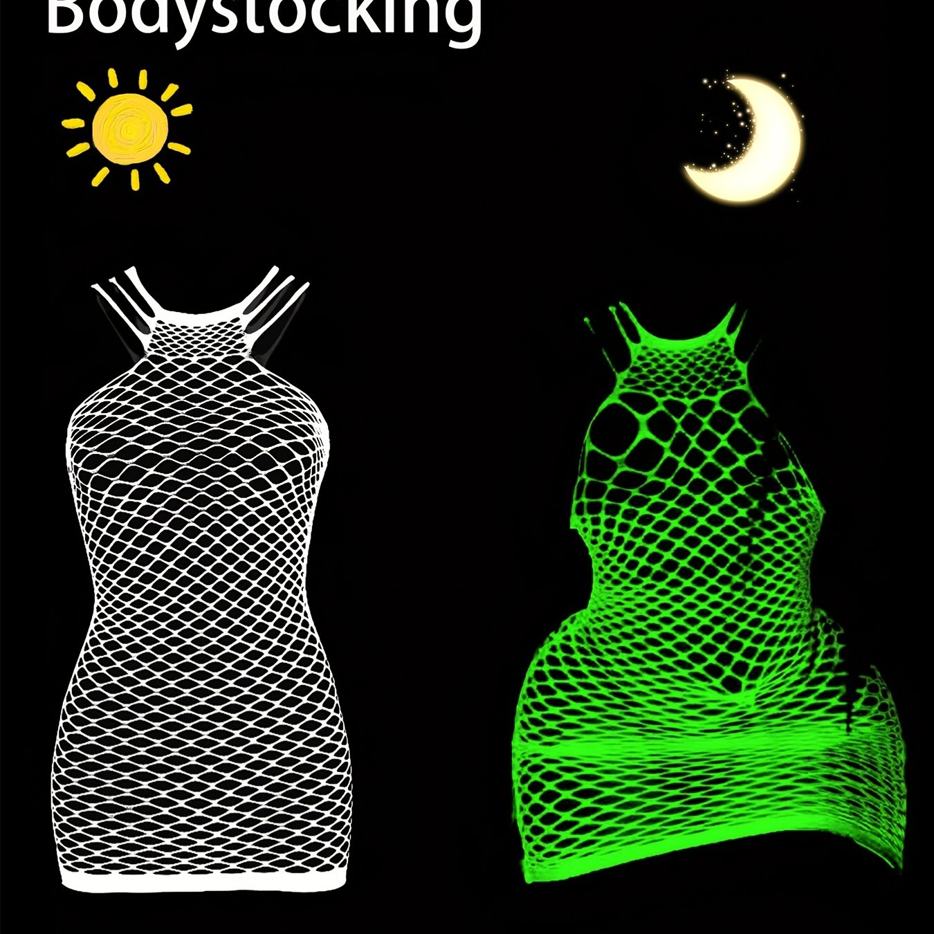 Glow-in-the-Dark Fishnet Bodycon Dress - Sexy Hollow Out Design, Sleeveless Mesh Cover Up for Women, Perfect for Music Festivals, Summer Beach Vacations & Nighttime Parties, Cute Bodycon Dress, Festival Fashion, Seethrough Ma