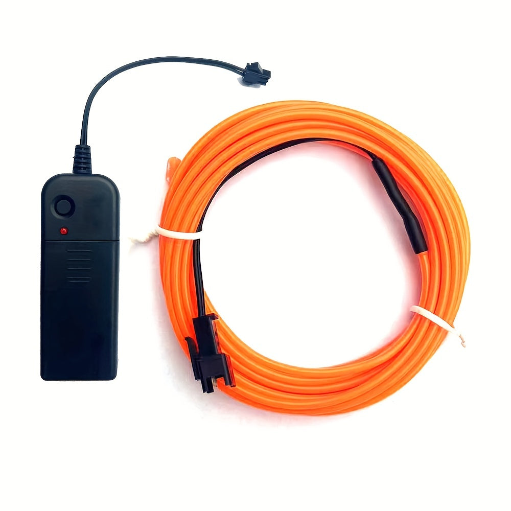 1pc Funky LED Neon Light-Up Wire Cable for Costumes, Parties & Raves - Adjustable Headband, 6 Colors (Blue/Green/Orange/Pink/Purple/White), Battery-Powered (No Batteries Included), Safe Low-Power Design for Halloween, Christm