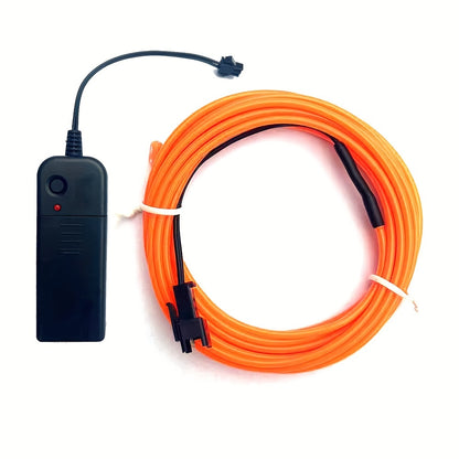 1pc Funky LED Neon Light-Up Wire Cable for Costumes, Parties & Raves - Adjustable Headband, 6 Colors (Blue/Green/Orange/Pink/Purple/White), Battery-Powered (No Batteries Included), Safe Low-Power Design for Halloween, Christm