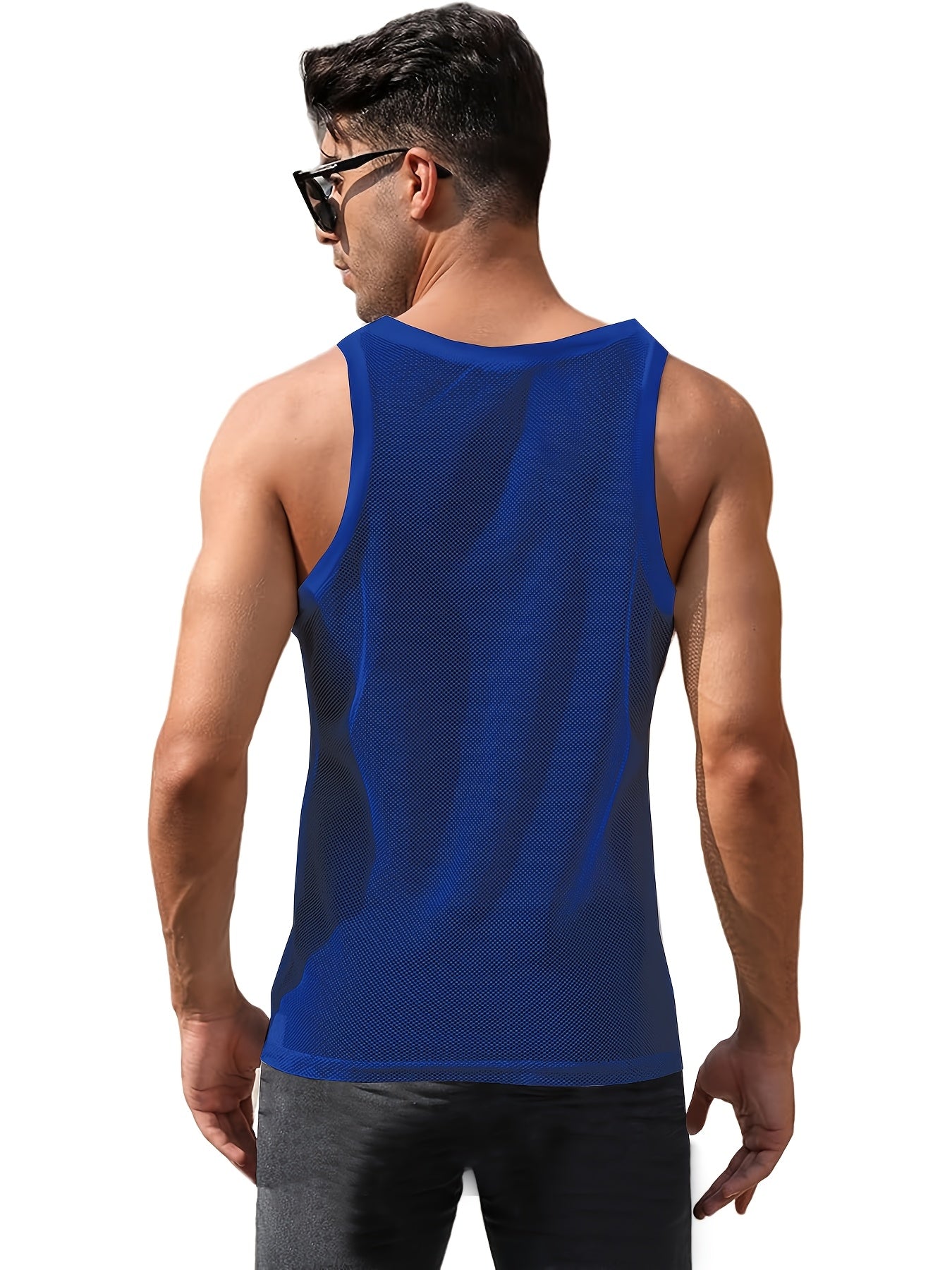Men'S Sexy Tank Top, Men'S Mesh Tank Top, Men'S Stretchy Tank Top