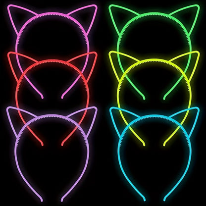 6pcs Glowing Headband Hairband Head Hoop Party Hair Accessories For Women