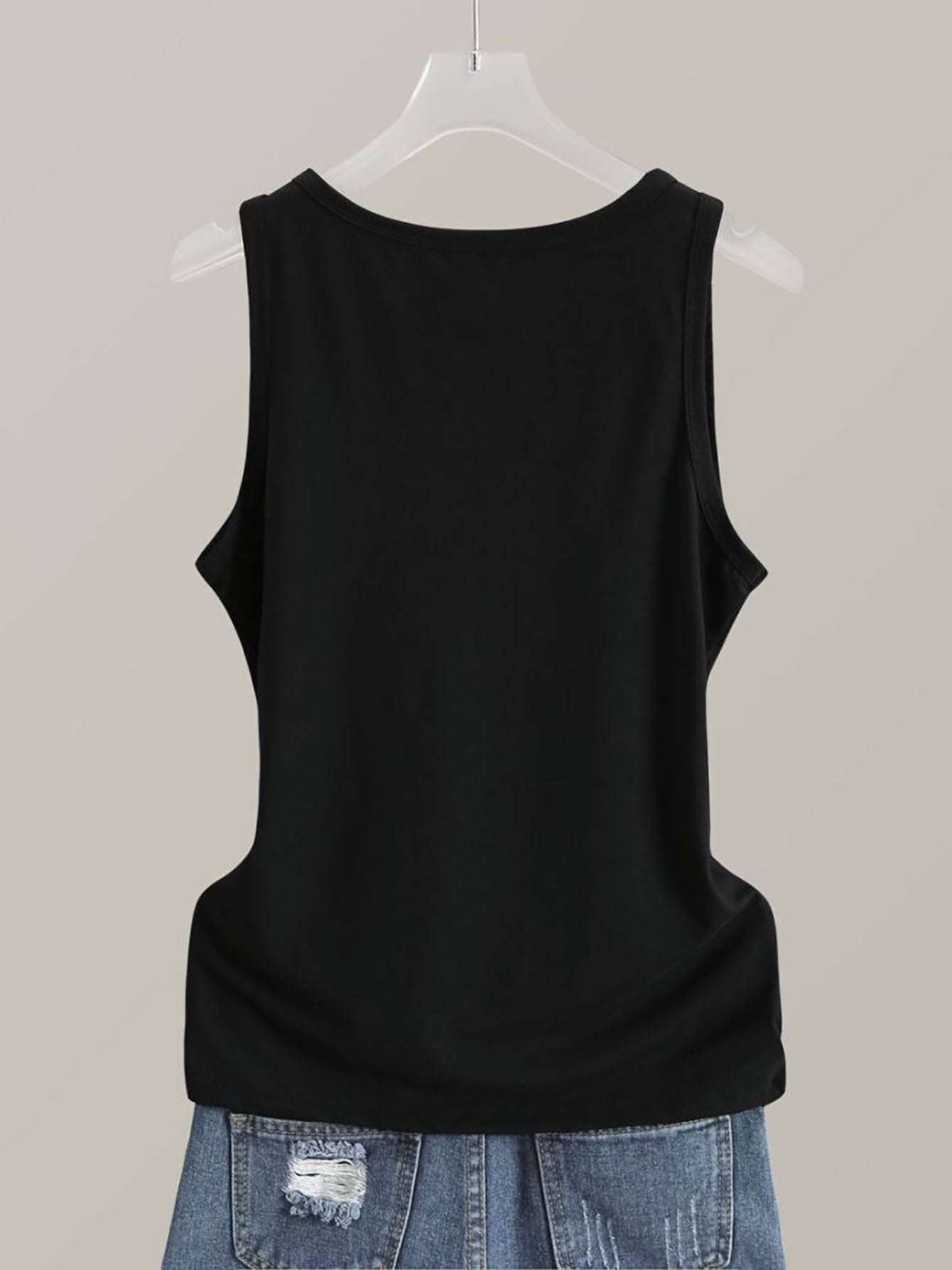 Women's Casual Sleeveless Tank Top with DJ Music Graphic Print - EDM Rave-Inspired Acid House & Psychedelic Pop Design, Stretchy Comfort Fit, Machine Washable for Clubbing, Festivals & Casual Attire, Ladies Tank Tops, Festiva