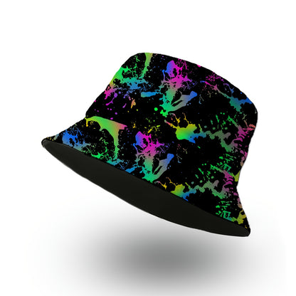 Single Pack Funky Style Unisex Bucket Hat, Polyester 100% Non-Stretch Woven Fabric, with Galaxy Print, Hand Washable