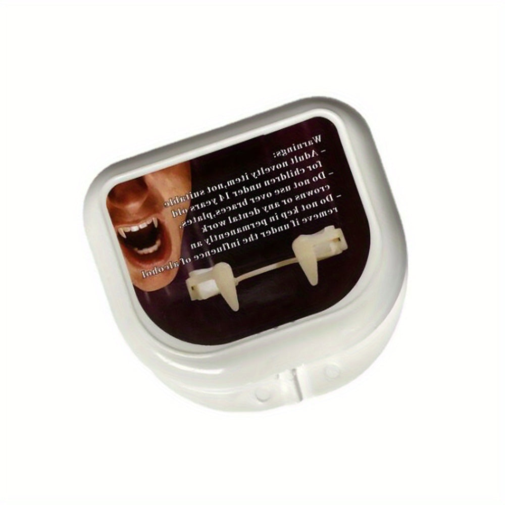 [Scary Vampire Fangs] Scary Halloween Vampire Fangs | Plastic Denture Teeth for Carnival, Themed Events & Halloween Decorations - No Power Needed, Costume Accessories