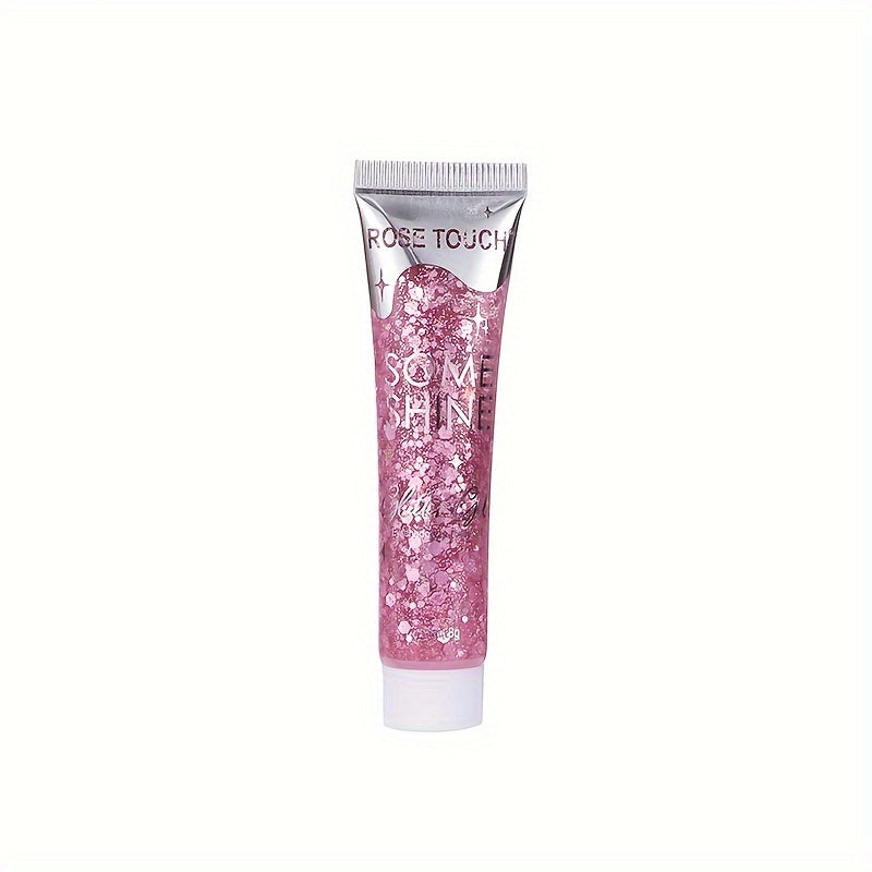 [Glitter Body Gel] Multi-Use Long-Lasting Body Glitter Gel | Plant-Based Ingredients, 6-Sided Shape, For Face, Hair, Eyes, Music Festivals, Parties, Carnival/Mardi Gras/Masquerade