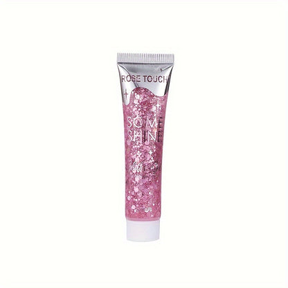 [Glitter Body Gel] Multi-Use Long-Lasting Body Glitter Gel | Plant-Based Ingredients, 6-Sided Shape, For Face, Hair, Eyes, Music Festivals, Parties, Carnival/Mardi Gras/Masquerade