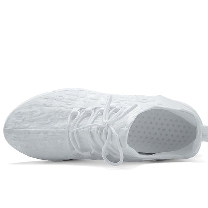 Solid Color Casual Flashing Luminous Sneakers, Lace Up Breathable Low-top Sporty Trainers, LED Rechargeable Glowing Shoes