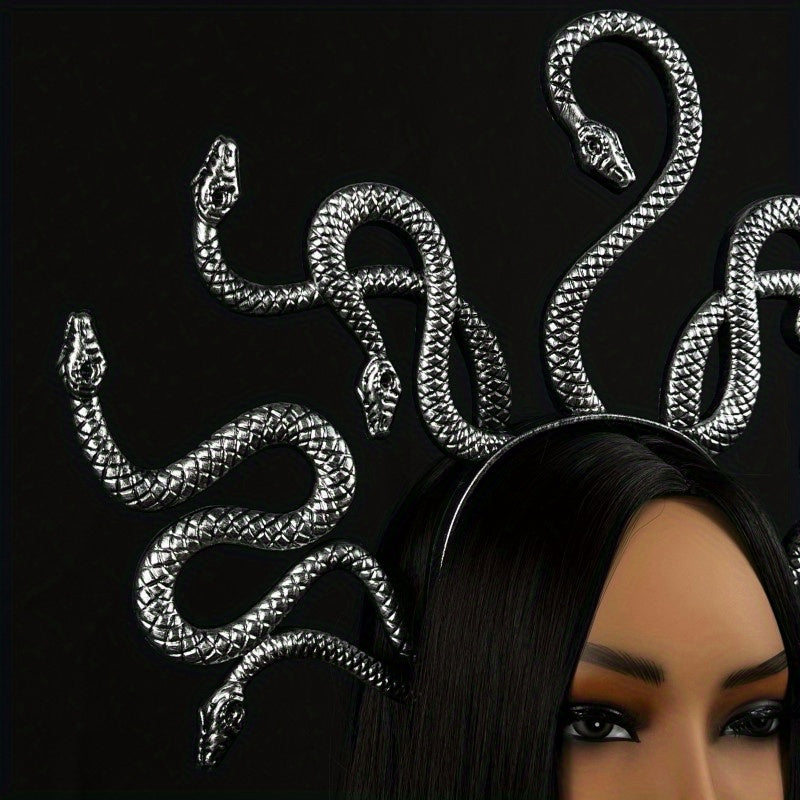 Medusa Large Headband - Handmade with Imperfections, Sexy Party Accessory for Costume Parties, Halloween, Carnival/Masquerade Balls, and Women's Dress-Up Events, Halloween Headpiece, Unique Charm, Mysterious Style, Artistic H