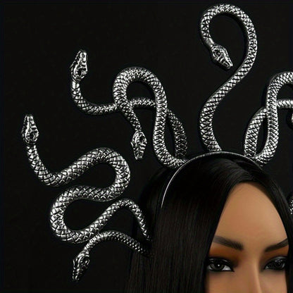 Medusa Large Headband - Handmade with Imperfections, Sexy Party Accessory for Costume Parties, Halloween, Carnival/Masquerade Balls, and Women's Dress-Up Events, Halloween Headpiece, Unique Charm, Mysterious Style, Artistic H