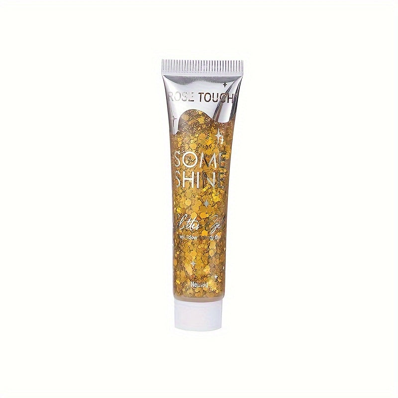 [Glitter Body Gel] Multi-Use Long-Lasting Body Glitter Gel | Plant-Based Ingredients, 6-Sided Shape, For Face, Hair, Eyes, Music Festivals, Parties, Carnival/Mardi Gras/Masquerade
