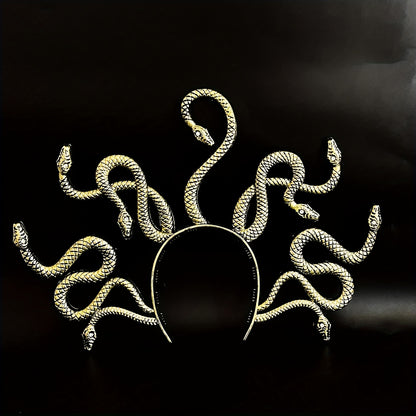 Medusa Large Headband - Handmade with Imperfections, Sexy Party Accessory for Costume Parties, Halloween, Carnival/Masquerade Balls, and Women's Dress-Up Events, Halloween Headpiece, Unique Charm, Mysterious Style, Artistic H