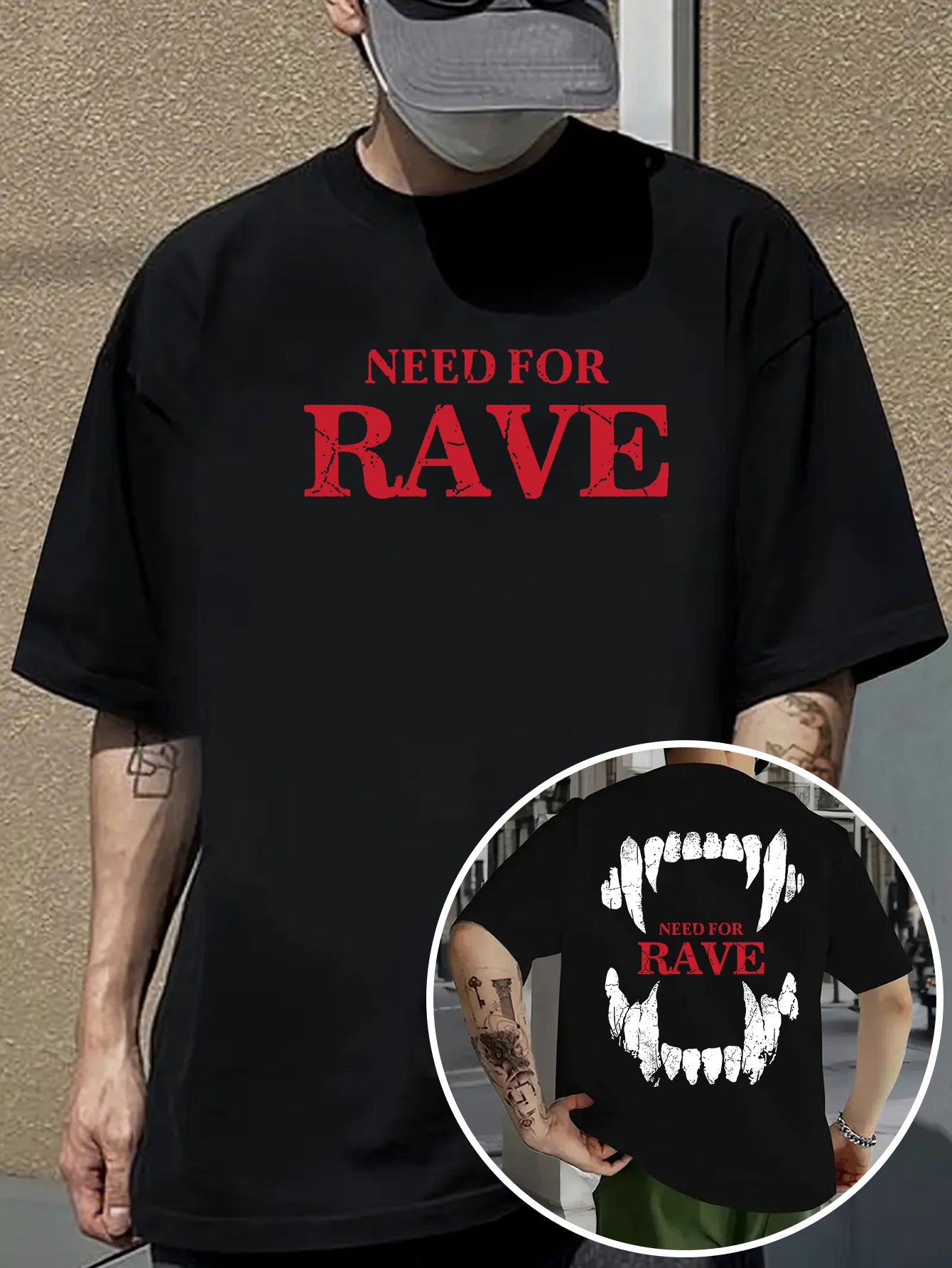 Men's Casual Graphic T-Shirt - "NEED for RAVE" Print, Light Purple, Loose Fit, Breathable Fabric, Street Style Short Sleeve Tee for Summer, Festive Clothing | Bold Print Shirt | Comfortable Wear