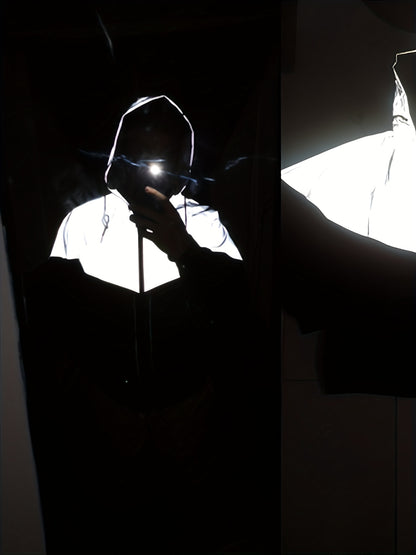 Durable Build, Men's Reflective Color Block Hooded Jacket