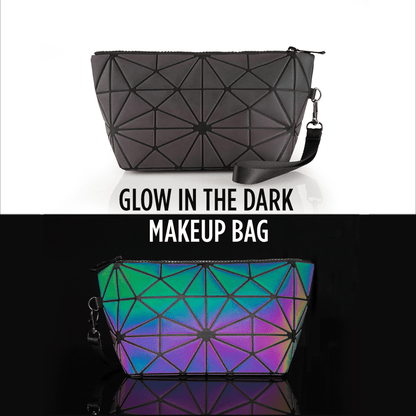 3pc Glow Radium Holographic Reflective Makeup Bag Se