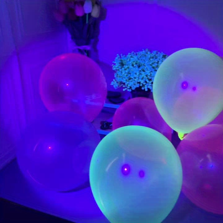 [UV Reactive | Neon] 100pcs UV Reactive Neon Latex Balloons | 10/12 Inch, Glow in the Dark | for Birthday, Halloween, Wedding & Shower Decorations, Perfect for Winter, New Year, Easter Room Decor