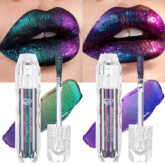 DragonRanee 9-Color Chameleon Metallic Lip Gloss - High Shine, Long-Lasting, All Skin Types, Perfect for Halloween & Stage Makeup