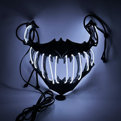 LED Glowing Skull Mask - Essential for Halloween Horror Parties, EDM Festivals, and Night Events. Unisex Design Perfect for Halloween/Carnival/Music Festival, Scary Halloween Costume, Halloween Costumes for Women, Women Hallo