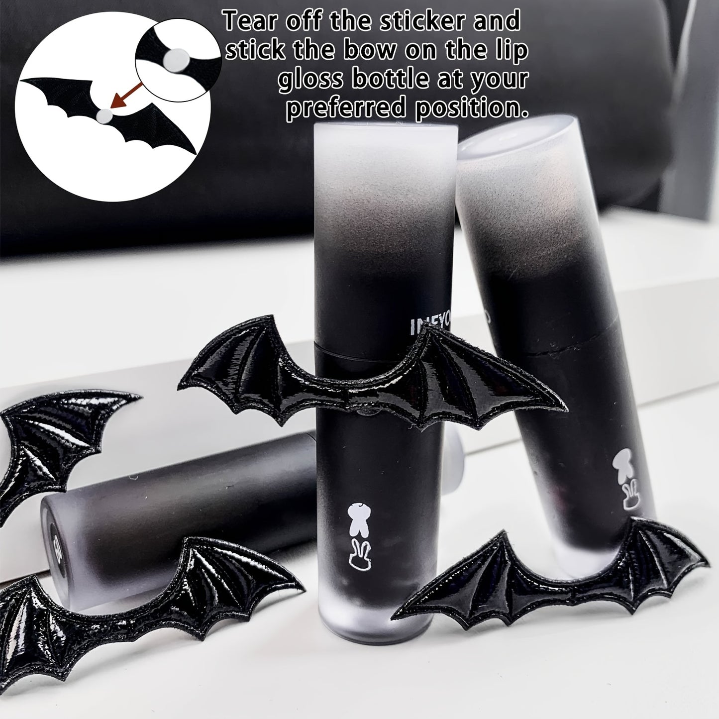 Intense Gothic Matte Nourishing Lip Gloss, Creating a Mysterious And Deep Makeup Look with Long-Lasting Color Payoff. Exquisite And Compact, Easy to Carry, a Must-Have for Parties And Travel. Includes One Black Bat-Shaped Cra